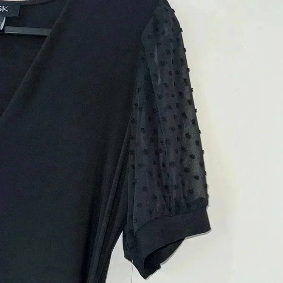 MSK Puff-Sleeve Belted Midi Dress Size M - Picture 7 of 13